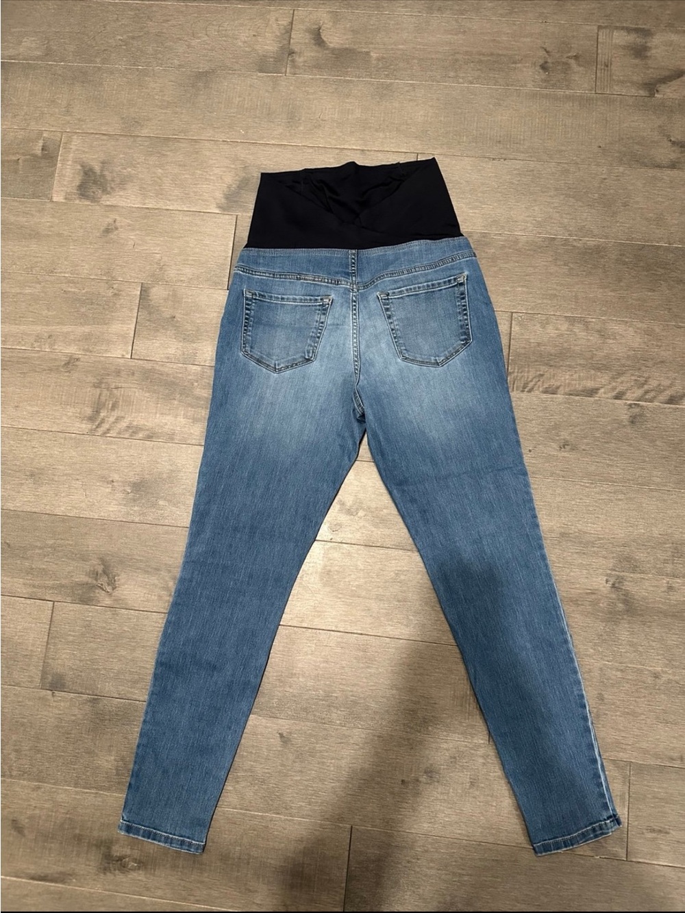 Isabel Maternity by Ingrid & Isabel Light Blue Jeggings with Black Waistband